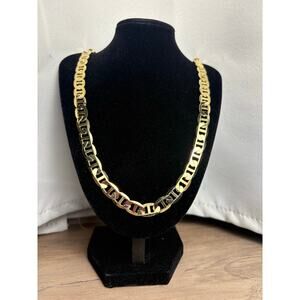 24", 9mm Mariner's Link Chain in Stamped 14k Gold Over Brass